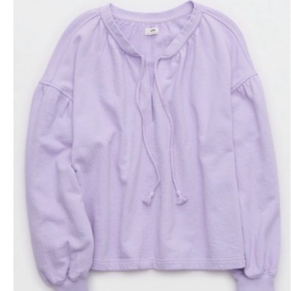 Aerie Easy Street sweatshirt M lot of two. Yellow and lilac.